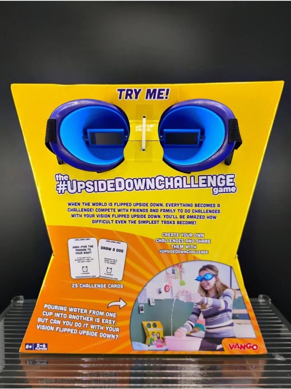 The Upside Down Challenge Game With Goggles & Challenge Cards